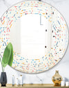 Abstract geometric background. pattern. - Modern Round or Oval Wall Mirror - Wave