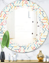 Abstract geometric background. pattern. - Modern Round or Oval Wall Mirror - Triple C