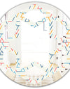 Abstract geometric background. pattern. - Modern Round or Oval Wall Mirror - Hexagon Star