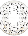 Retro Geometrical Abstract Minimal Pattern VI - Modern Round or Oval Wall Mirror - Whirl