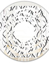 Retro Geometrical Abstract Minimal Pattern X - Modern Round or Oval Wall Mirror - Whirl