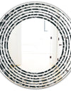 Floral 3d Pattern Background. - Modern Round or Oval Wall Mirror - Wave