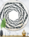 Floral 3d Pattern Background. - Modern Round or Oval Wall Mirror - Whirl