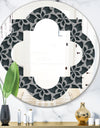 Floral 3d Pattern Background. - Modern Round or Oval Wall Mirror - Quatrefoil