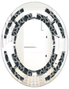 Floral 3d Pattern Background. - Modern Round or Oval Wall Mirror - Space