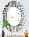Floral 3d Pattern Background. - Modern Round or Oval Wall Mirror - Wave