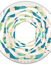 Retro Abstract Pattern I - Modern Round or Oval Wall Mirror - Whirl