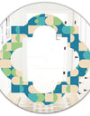 Retro Abstract Pattern I - Modern Round or Oval Wall Mirror - Quatrefoil