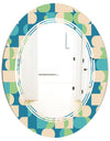 Retro Abstract Pattern I - Modern Round or Oval Wall Mirror - Triple C