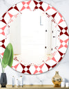 Retro Grid Pattern I - Modern Round or Oval Wall Mirror - Triple C