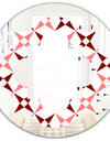 Retro Grid Pattern I - Modern Round or Oval Wall Mirror - Quatrefoil