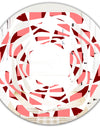 Retro Geometrical Abstract Minimal Pattern XIII - Modern Round or Oval Wall Mirror - Whirl