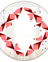 Retro Geometrical Abstract Minimal Pattern XIII - Modern Round or Oval Wall Mirror - Quatrefoil