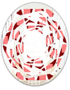 Retro Geometrical Abstract Minimal Pattern XIII - Modern Round or Oval Wall Mirror - Whirl