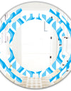 Retro Pattern Abstract Design VI - Modern Round or Oval Wall Mirror - Space