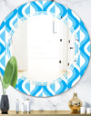 Retro Pattern Abstract Design VI - Modern Round or Oval Wall Mirror - Triple C