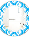 Retro Pattern Abstract Design VI - Modern Round or Oval Wall Mirror - Triple C