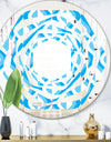 Retro Pattern Abstract Design VI - Modern Round or Oval Wall Mirror - Whirl