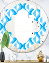 Retro Pattern Abstract Design VI - Modern Round or Oval Wall Mirror - Quatrefoil