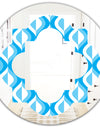 Retro Pattern Abstract Design VI - Modern Round or Oval Wall Mirror - Quatrefoil