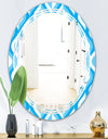 Retro Pattern Abstract Design VI - Modern Round or Oval Wall Mirror - Triple C
