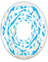 Retro Pattern Abstract Design VI - Modern Round or Oval Wall Mirror - Whirl