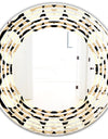 Abstract Retro Geometrical Design VII - Modern Round or Oval Wall Mirror - Wave