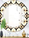 Abstract Retro Geometrical Design VII - Modern Round or Oval Wall Mirror - Triple C