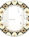Abstract Retro Geometrical Design VII - Modern Round or Oval Wall Mirror - Triple C
