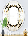 Abstract Retro Geometrical Design VII - Modern Round or Oval Wall Mirror - Space