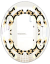 Abstract Retro Geometrical Design VII - Modern Round or Oval Wall Mirror - Space