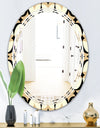Abstract Retro Geometrical Design VII - Modern Round or Oval Wall Mirror - Triple C
