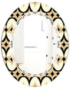 Abstract Retro Geometrical Design VII - Modern Round or Oval Wall Mirror - Triple C