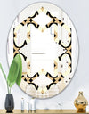 Abstract Retro Geometrical Design VII - Modern Round or Oval Wall Mirror - Hexagon Star