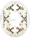 Abstract Retro Geometrical Design VII - Modern Round or Oval Wall Mirror - Hexagon Star