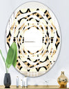 Abstract Retro Geometrical Design VII - Modern Round or Oval Wall Mirror - Whirl