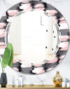Paint brush strokes pattern - Modern Round or Oval Wall Mirror - Triple C