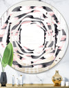 Paint brush strokes pattern - Modern Round or Oval Wall Mirror - Whirl