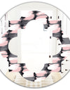 Paint brush strokes pattern - Modern Round or Oval Wall Mirror - Quatrefoil