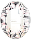 Paint brush strokes pattern - Modern Round or Oval Wall Mirror - Wave