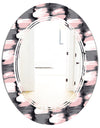 Paint brush strokes pattern - Modern Round or Oval Wall Mirror - Triple C