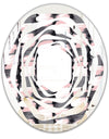 Paint brush strokes pattern - Modern Round or Oval Wall Mirror - Whirl
