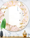 Golden Marble II - Modern Round or Oval Wall Mirror - Wave