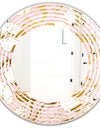Golden Marble II - Modern Round or Oval Wall Mirror - Wave