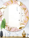 Golden Marble II - Modern Round or Oval Wall Mirror - Triple C