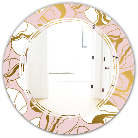 Golden Marble II - Modern Round or Oval Wall Mirror - Triple C