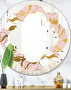 Golden Marble II - Modern Round or Oval Wall Mirror - Quatrefoil