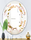 Golden Marble II - Modern Round or Oval Wall Mirror - Space