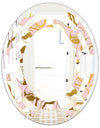 Golden Marble II - Modern Round or Oval Wall Mirror - Space