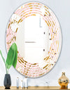 Golden Marble II - Modern Round or Oval Wall Mirror - Wave